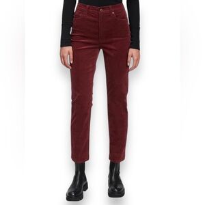 NWT Gap High Rise Vintage Slim Stretch Corduroy Burgundy Pants Women’s Size 25